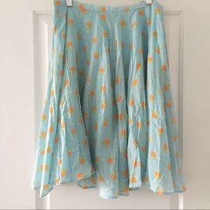 Marimekko orange print skirt